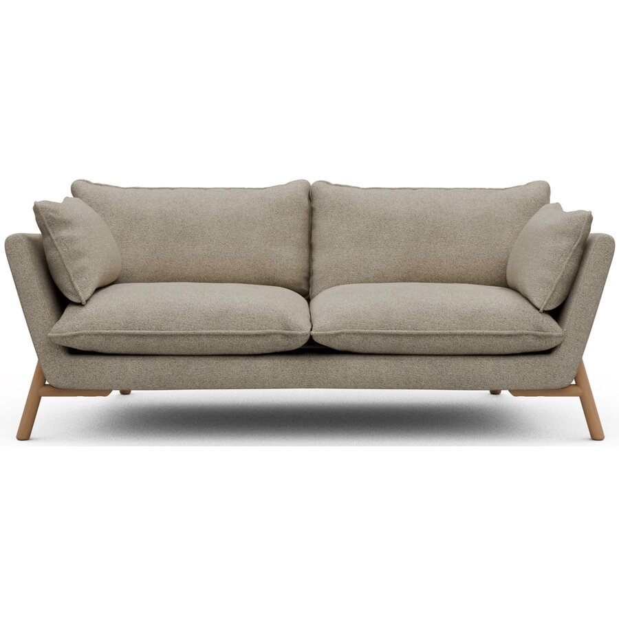 Hasle 2-zits Bank Beige Bouclé / Eiken Hasle 2-zits Bank Beige Bouclé / Eiken