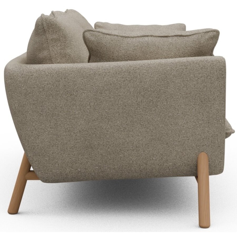 Hasle 2-zits Bank Beige Bouclé / Eiken Hasle 2-zits Bank Beige Bouclé / Eiken