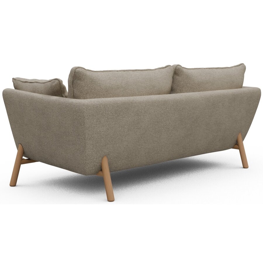 Hasle 2-zits Bank Beige Bouclé / Eiken Hasle 2-zits Bank Beige Bouclé / Eiken