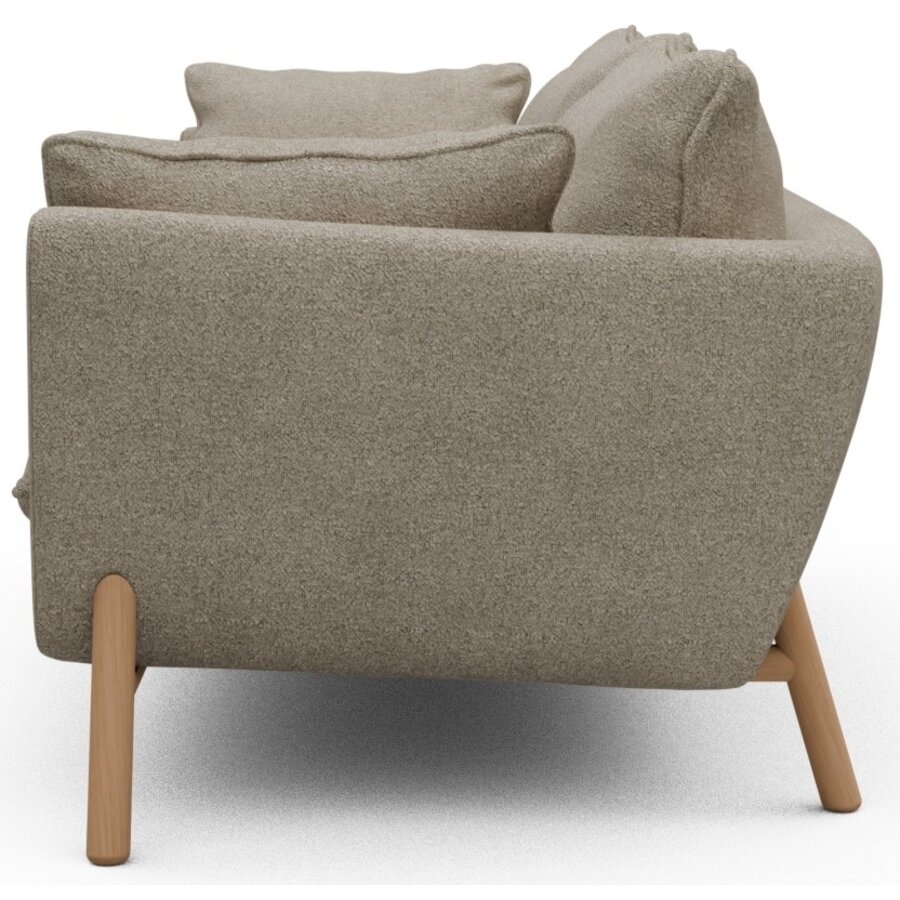 Hasle 2-zits Bank Beige Bouclé / Eiken Hasle 2-zits Bank Beige Bouclé / Eiken