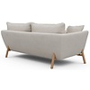 Hasle 2-zits Bank Ivory Corduroy / Eiken