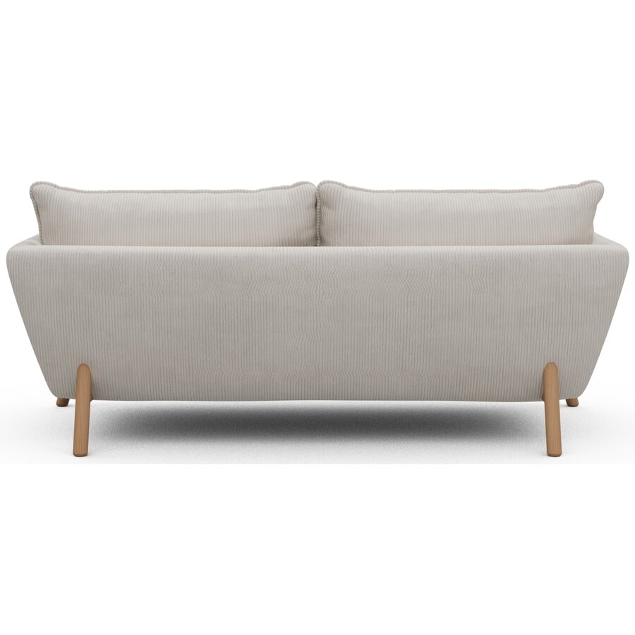 Hasle 2-zits Bank Ivory Corduroy / Eiken