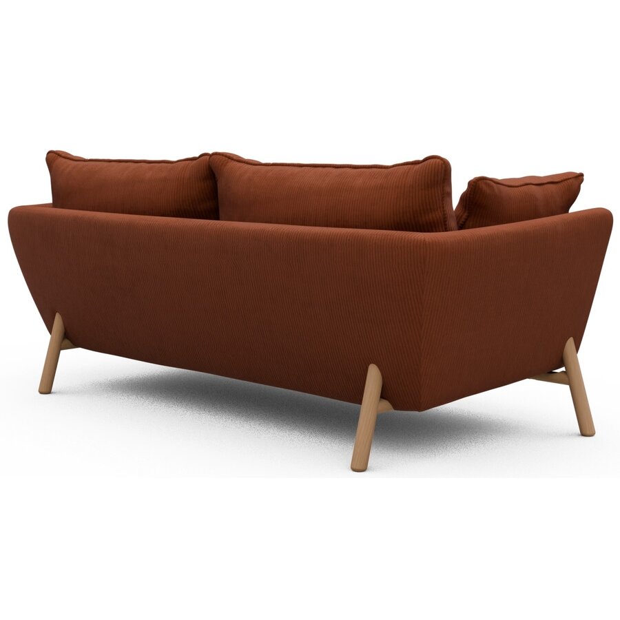 Hasle 2-zits Bank Oranje Corduroy / Eiken Hasle 2-zits Bank Oranje Corduroy / Eiken