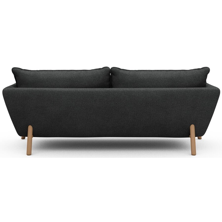 Hasle 3-zits Bank Houtskool Zwart Bouclé / Eiken Hasle 3-zits Bank Houtskool Zwart Bouclé / Eiken