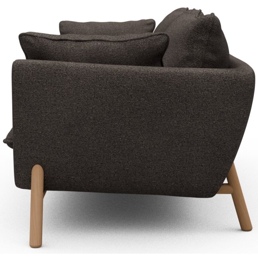 Hasle 3-zits Bank Taupe Bouclé / Eiken Hasle 3-zits Bank Taupe Bouclé / Eiken