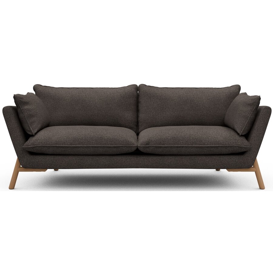 Hasle 3-zits Bank Taupe Bouclé / Eiken Hasle 3-zits Bank Taupe Bouclé / Eiken
