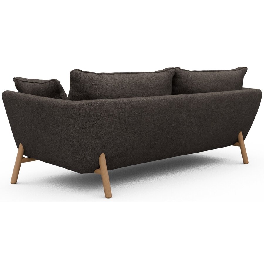 Hasle 3-zits Bank Taupe Bouclé / Eiken Hasle 3-zits Bank Taupe Bouclé / Eiken