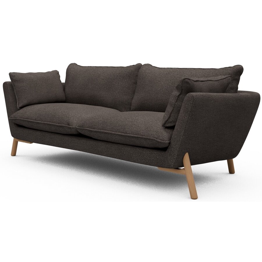 Hasle 3-zits Bank Taupe Bouclé / Eiken Hasle 3-zits Bank Taupe Bouclé / Eiken