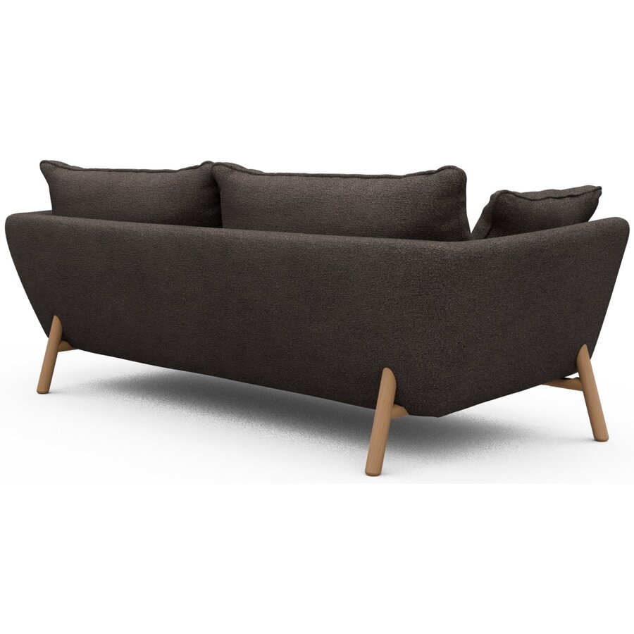 Hasle 3-zits Bank Taupe Bouclé / Eiken Hasle 3-zits Bank Taupe Bouclé / Eiken