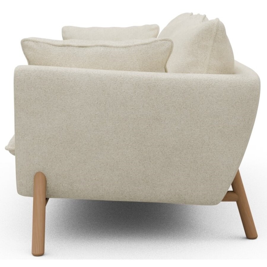 Hasle 3-zits Bank Gebroken Wit Bouclé / Eiken Hasle 3-zits Bank Gebroken Wit Bouclé / Eiken