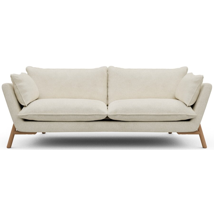 Hasle 3-zits Bank Gebroken Wit Bouclé / Eiken Hasle 3-zits Bank Gebroken Wit Bouclé / Eiken