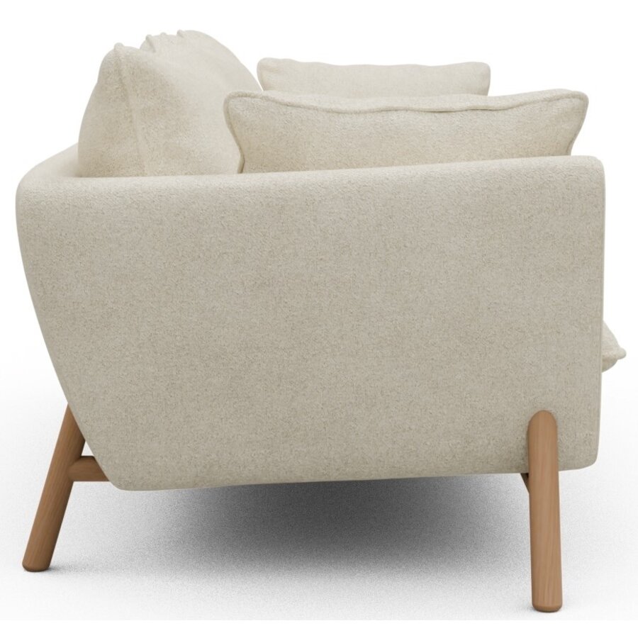 Hasle 3-zits Bank Gebroken Wit Bouclé / Eiken Hasle 3-zits Bank Gebroken Wit Bouclé / Eiken