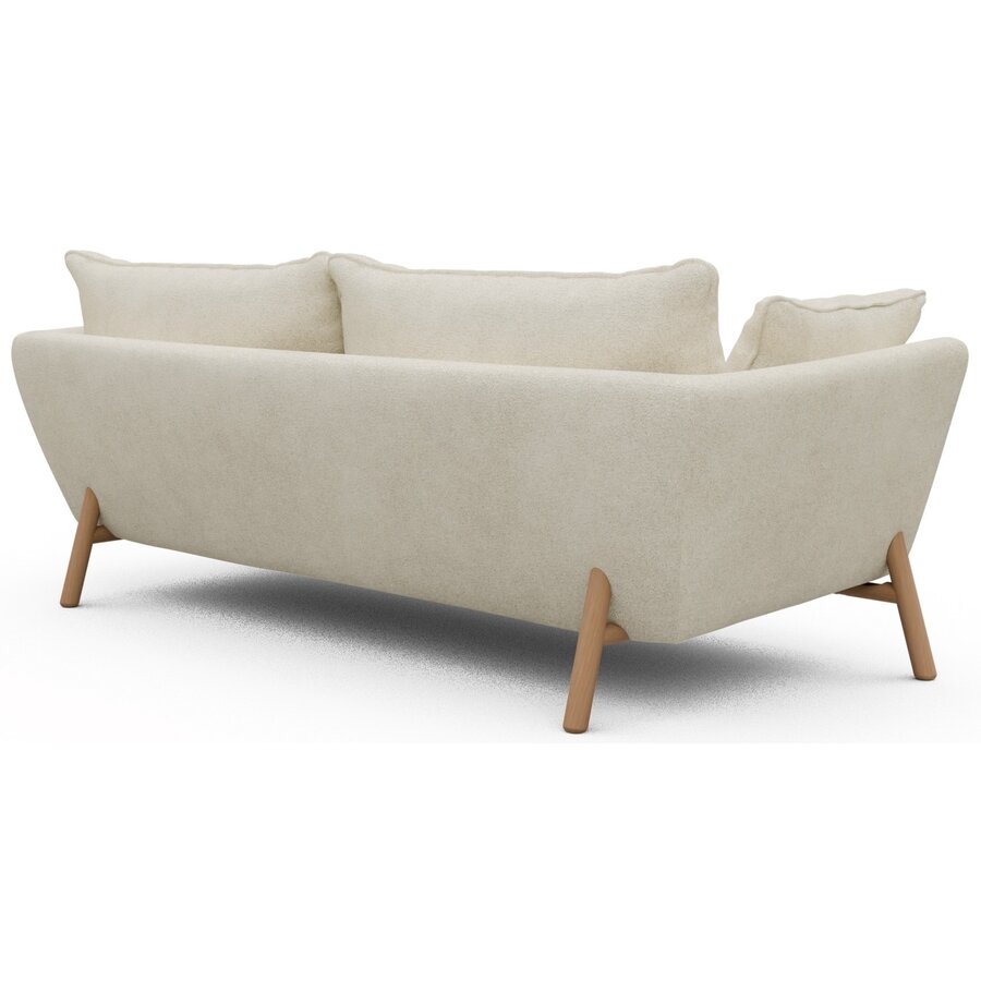 Hasle 3-zits Bank Gebroken Wit Bouclé / Eiken Hasle 3-zits Bank Gebroken Wit Bouclé / Eiken