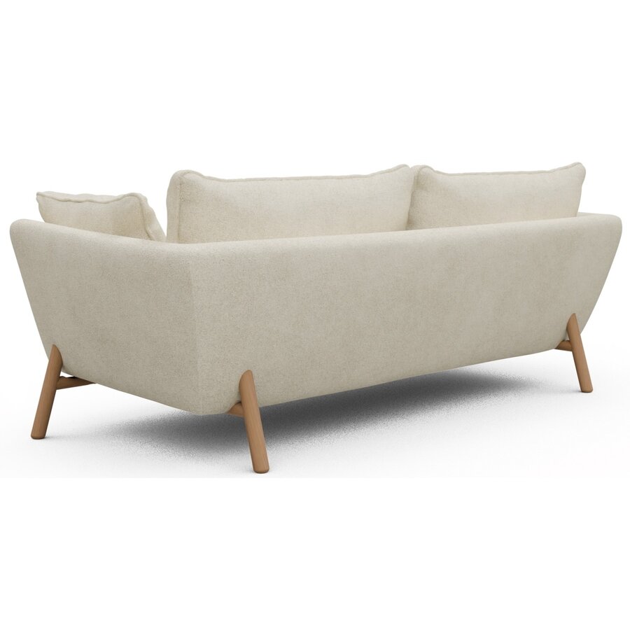 Hasle 3-zits Bank Gebroken Wit Bouclé / Eiken Hasle 3-zits Bank Gebroken Wit Bouclé / Eiken