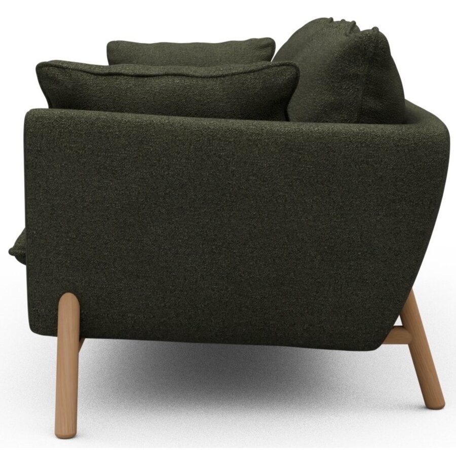 Hasle 3-zits Bank Bosgroen Bouclé / Eiken