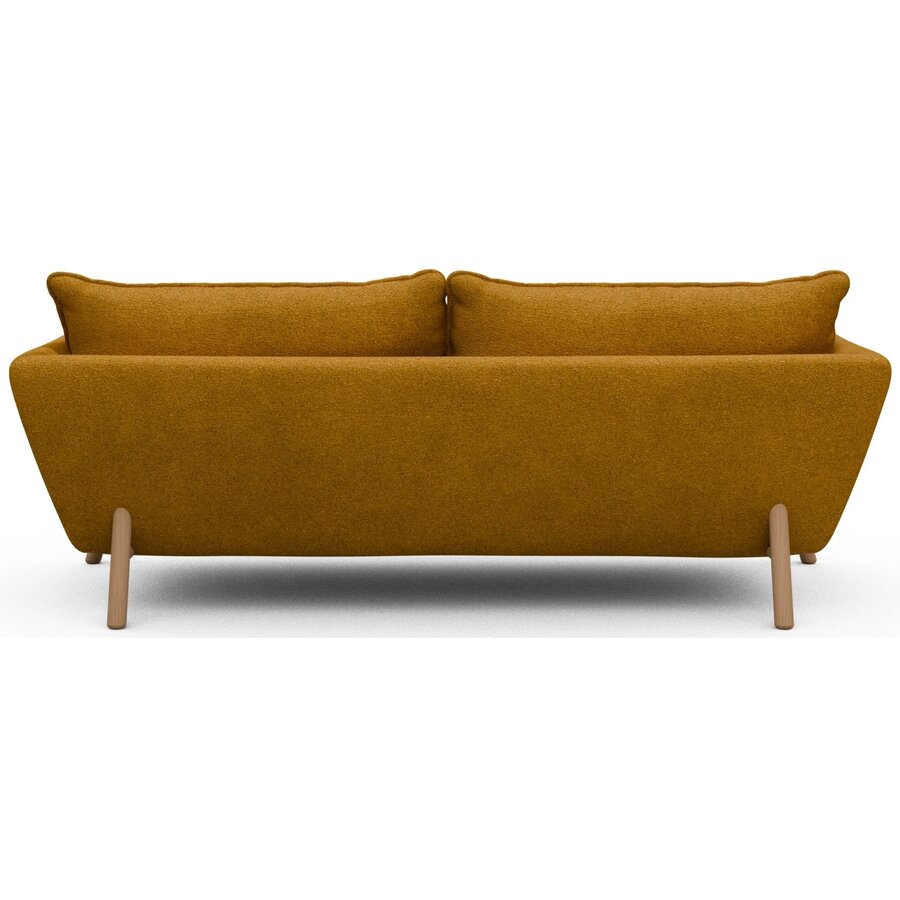 Hasle 3-zits Bank Oker Bouclé / Eiken Hasle 3-zits Bank Oker Bouclé / Eiken