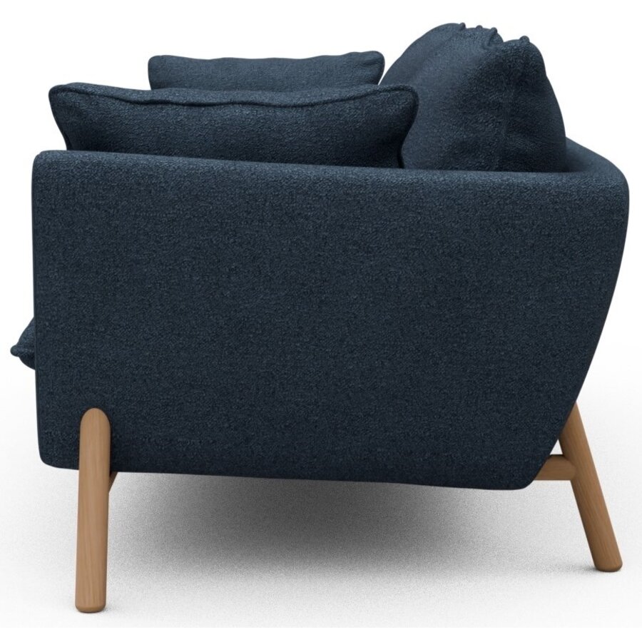 Hasle 3-zits Bank Blauw Bouclé / Eiken Hasle 3-zits Bank Blauw Bouclé / Eiken