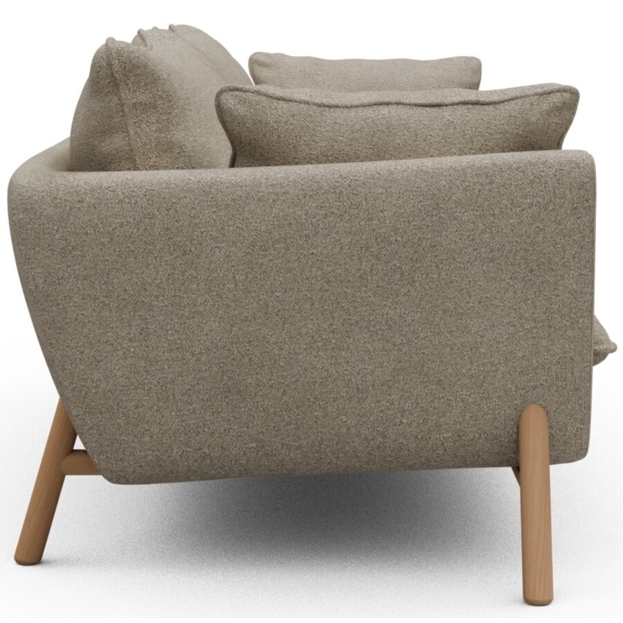 Hasle 3-zits Bank Beige Bouclé / Eiken Hasle 3-zits Bank Beige Bouclé / Eiken