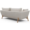 Hasle 3-zits Bank Ivory Corduroy / Eiken