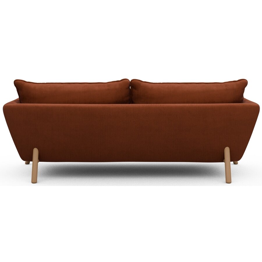 Hasle 3-zits Bank Oranje Corduroy / Eiken Hasle 3-zits Bank Oranje Corduroy / Eiken