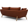 Hasle 3-zits Bank Oranje Corduroy / Eiken