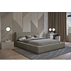 Como140 x 200 cm Gestoffeerd Bed Taupe