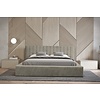 Como140 x 200 cm Gestoffeerd Bed Taupe