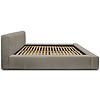 Como140 x 200 cm Gestoffeerd Bed Taupe