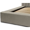Como140 x 200 cm Gestoffeerd Bed Taupe