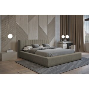 Trae Mobler Como 180 x 200 cm Gestoffeerd Bed Taupe