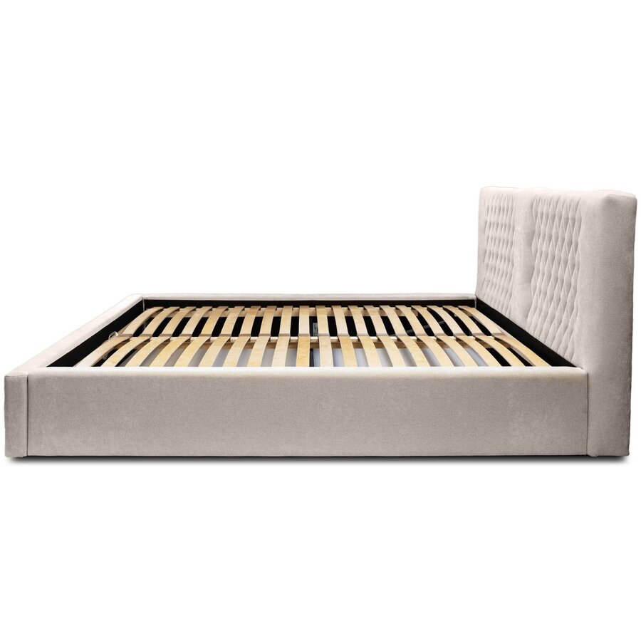 Montana 160 x 200 cm Gestoffeerd Bed Beige Montana 160 x 200 cm Gestoffeerd Bed Beige