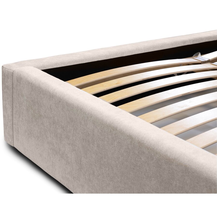 Montana 160 x 200 cm Gestoffeerd Bed Beige Montana 160 x 200 cm Gestoffeerd Bed Beige