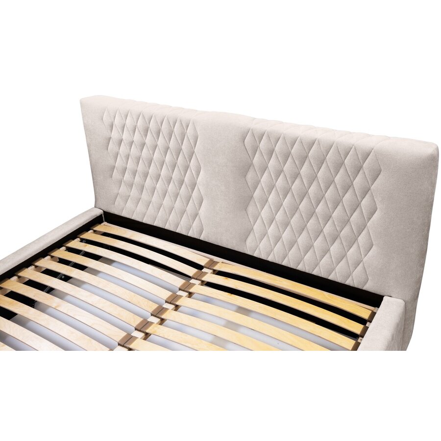 Montana 160 x 200 cm Gestoffeerd Bed Beige Montana 160 x 200 cm Gestoffeerd Bed Beige