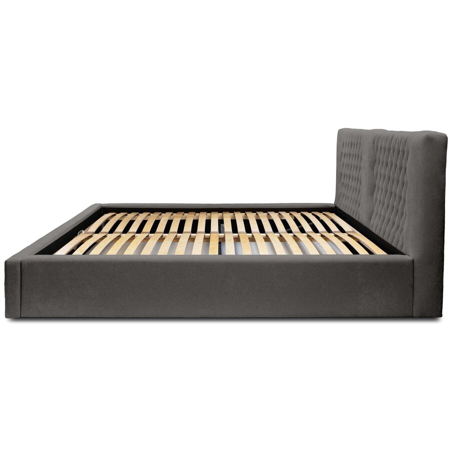 Montana 160 x 200 cm Gestoffeerd Bed Donkergrijs Montana 160 x 200 cm Gestoffeerd Bed Donkergrijs