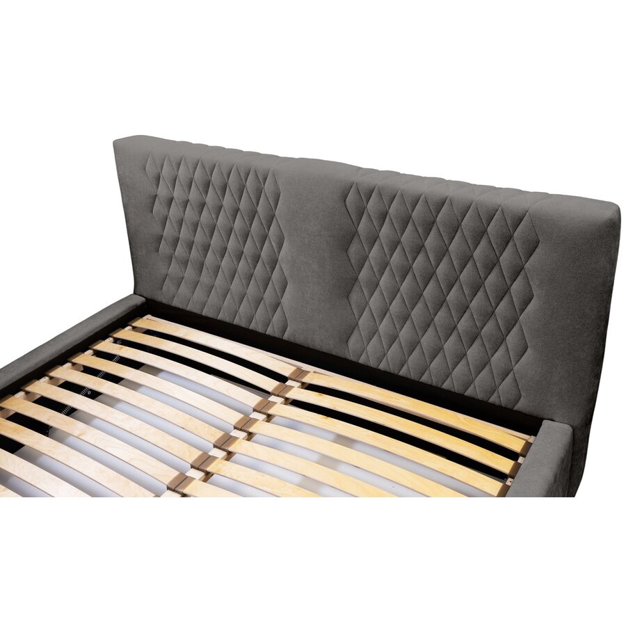 Montana 160 x 200 cm Gestoffeerd Bed Donkergrijs Montana 160 x 200 cm Gestoffeerd Bed Donkergrijs