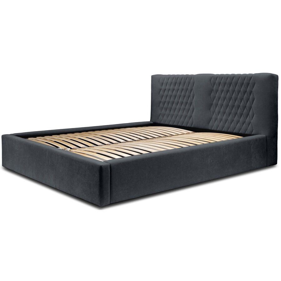 Montana 160 x 200 cm Gestoffeerd Bed Donkerblauw Montana 160 x 200 cm Gestoffeerd Bed Donkerblauw