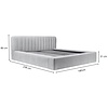 Como 140 x 200 cm Gestoffeerd Bed Donkerblauw