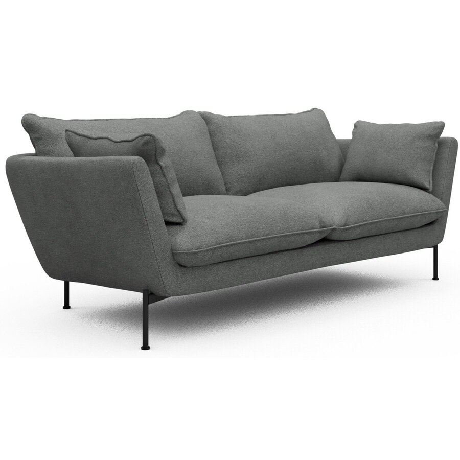 Hasle 2-zits Bank Lux Grijs Bouclé Hasle 2-zits Bank Lux Grijs Bouclé