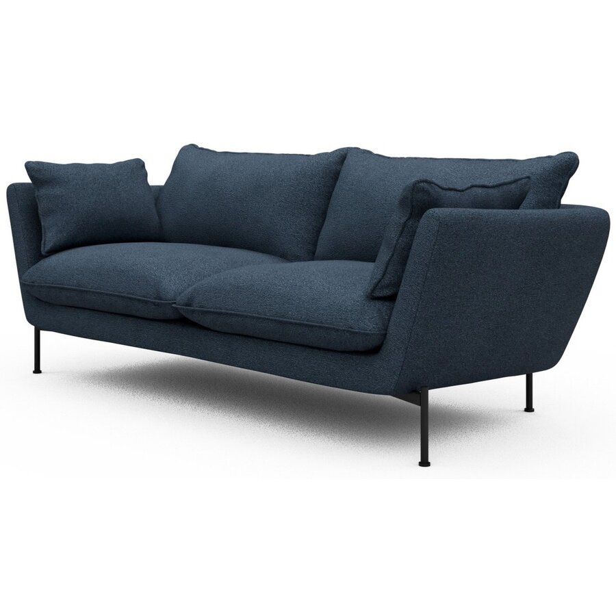 Hasle 2-zits Bank Lux Blauw Bouclé Hasle 2-zits Bank Lux Blauw Bouclé