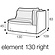 Vidar Armfauteuil 130 cm Links/Rechts Losse Hoes