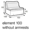 Vidar Bench 100 cm Losse Hoes