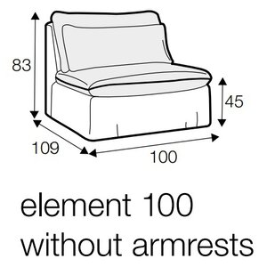 Vidar Bench 100 cm Losse Hoes