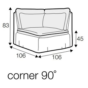 Vidar Hoek 90º Losse Hoes