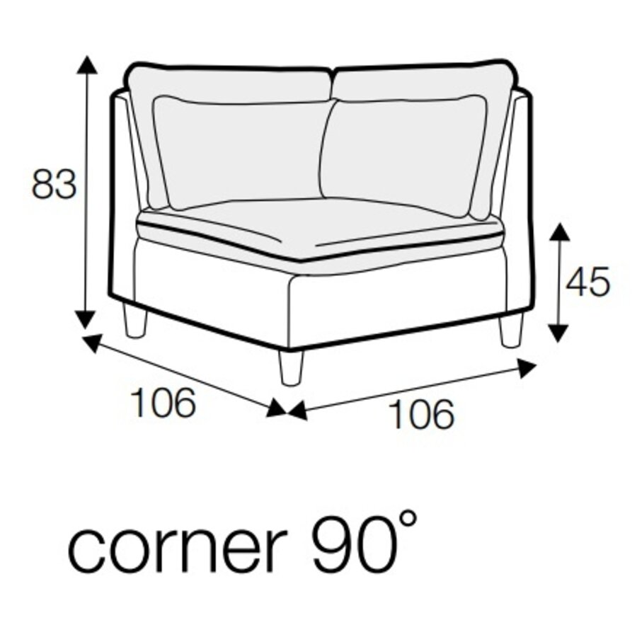 Vidar Hoek 90º Losse Hoes en Klittenband Vidar Hoek 90º Losse Hoes en Klittenband