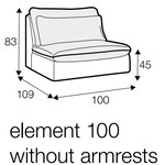 Vidar Bench 100 cm Losse Hoes en Klittenband Vidar Bench 100 cm Losse Hoes en Klittenband