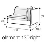 Vidar Armfauteuil 130 cm Links/Rechts Losse Hoes - Copy Vidar Armfauteuil 130 cm Links/Rechts Losse Hoes - Copy