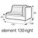 Vidar Armfauteuil 130 cm Links/Rechts  Losse Hoes - Copy