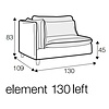 Vidar Armfauteuil 130 cm Links/Rechts  Losse Hoes - Copy