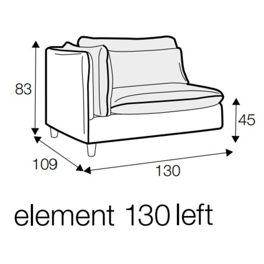 Vidar Armfauteuil 130 cm Links/Rechts Losse Hoes - Copy Vidar Armfauteuil 130 cm Links/Rechts Losse Hoes - Copy