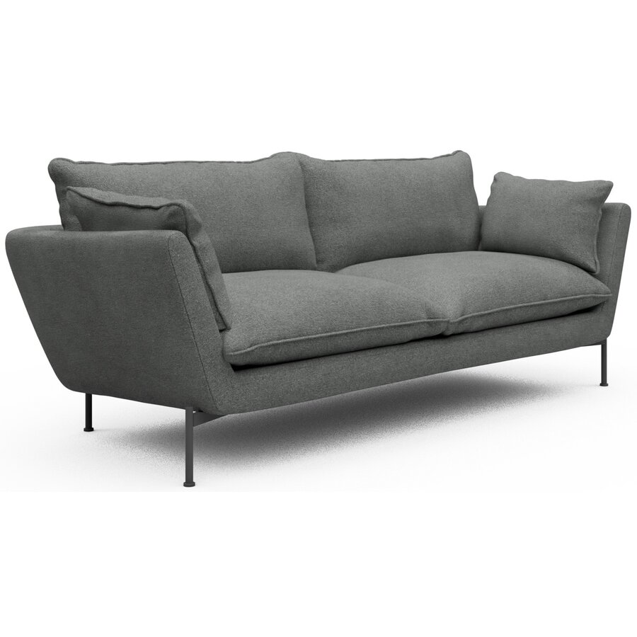 Hasle 3-zits Bank Lux Grijs Bouclé Hasle 3-zits Bank Lux Grijs Bouclé